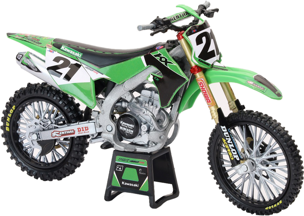 Jason Anderson Kawasaki KX 450 1:12 Toy Dirtbike