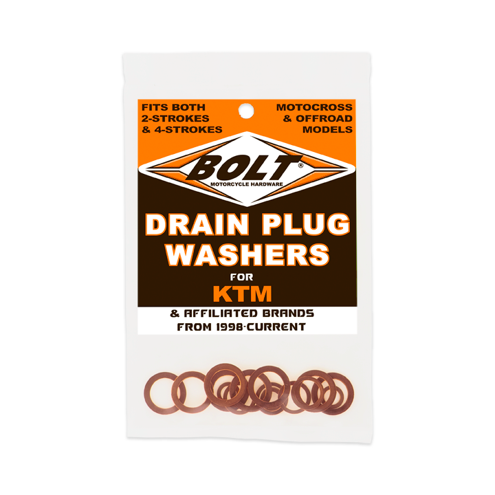 BOLT DRAIN PLUG WASHERS 2/4 STROKE MODELS KTM