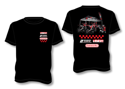 2 Wheel Crew/CamworKx/Vision Moto Limited Collab T Shirt