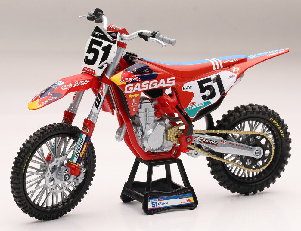 Justin Barcia Gas Gas 450 1:12 Scale Toy Dirtbike