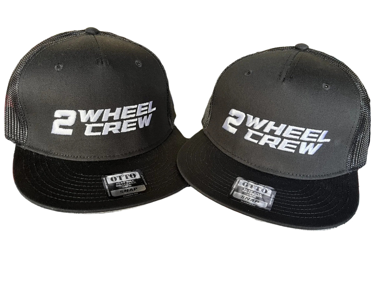 2 Wheel Crew Embroidered Snapback Trucker Hat