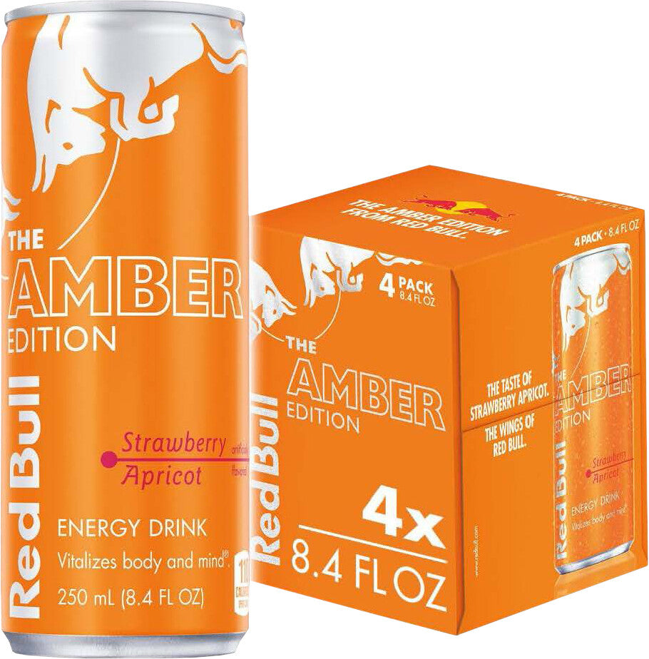 Red Bull Amber Srawberry Apricot Case Of 24